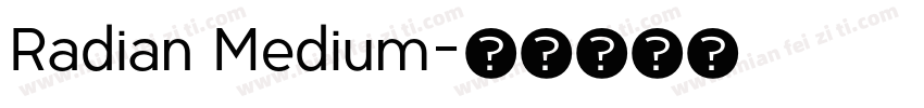 Radian Medium字体转换